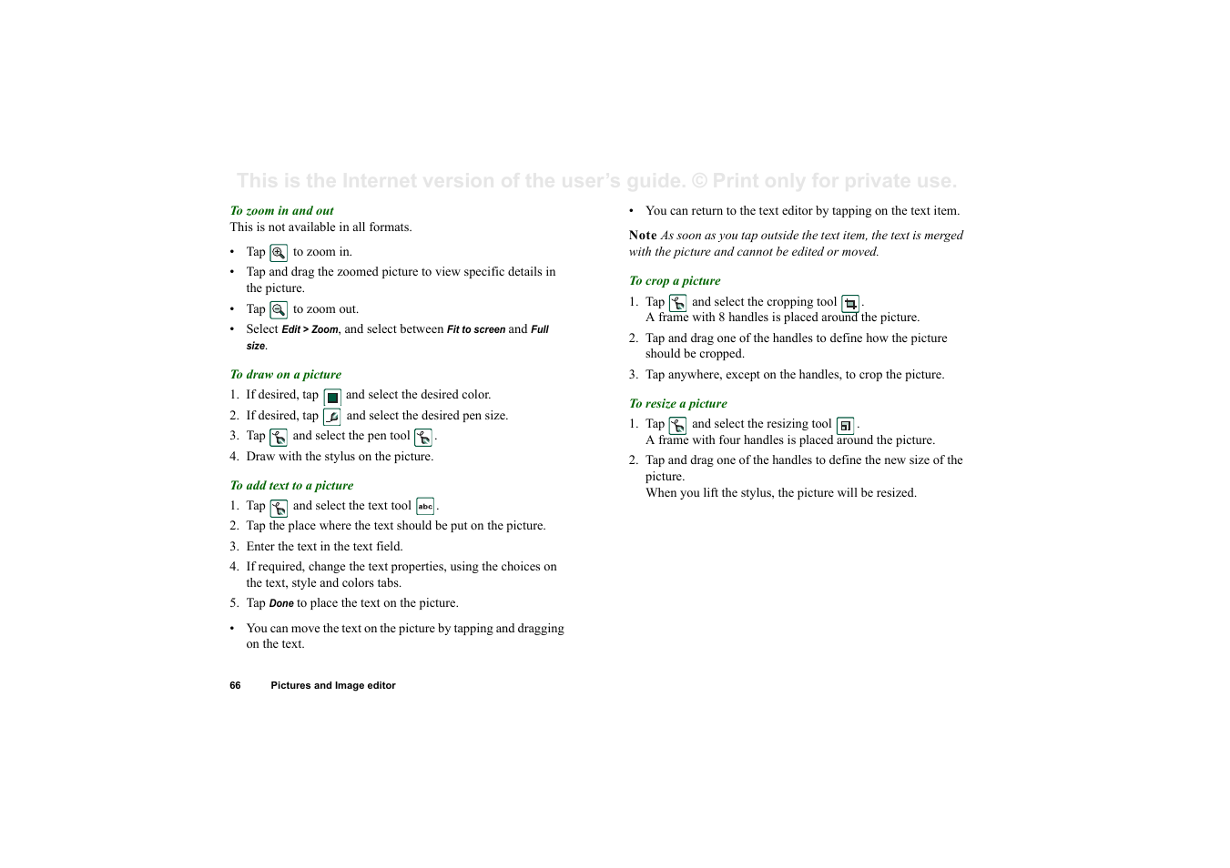 Sony P910a User Manual | Page 66 / 205
