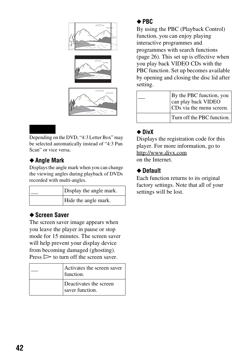 Sony DVP-FX720 User Manual | Page 42 / 60