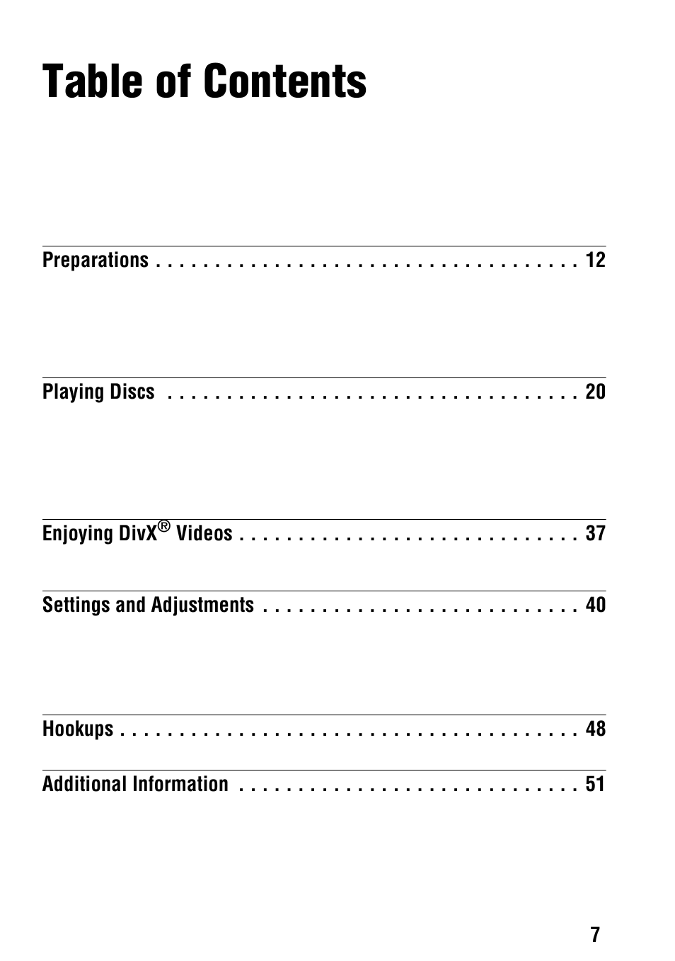 Sony DVP-FX720 User Manual | Page 7 / 60