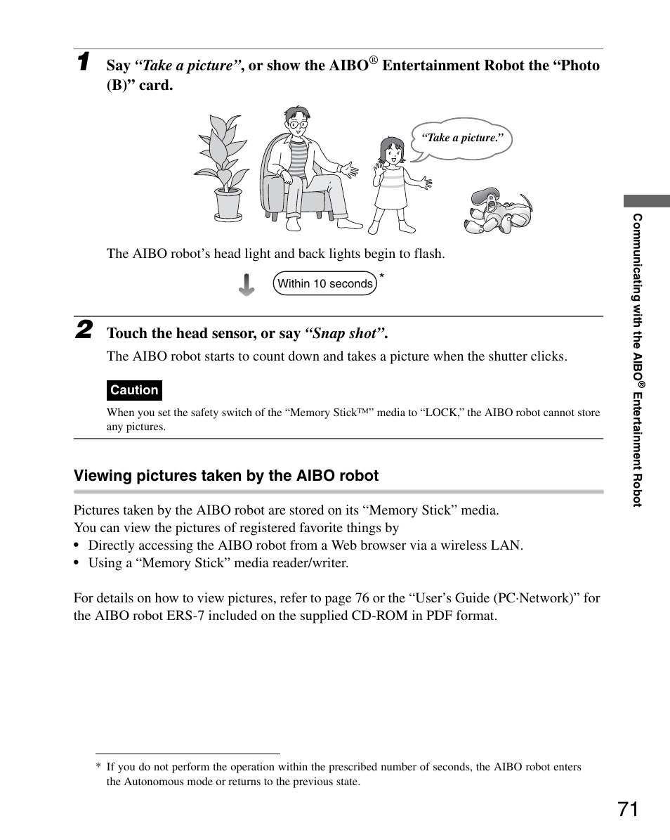 Sony ERS-7M2 User Manual | Page 71 / 140