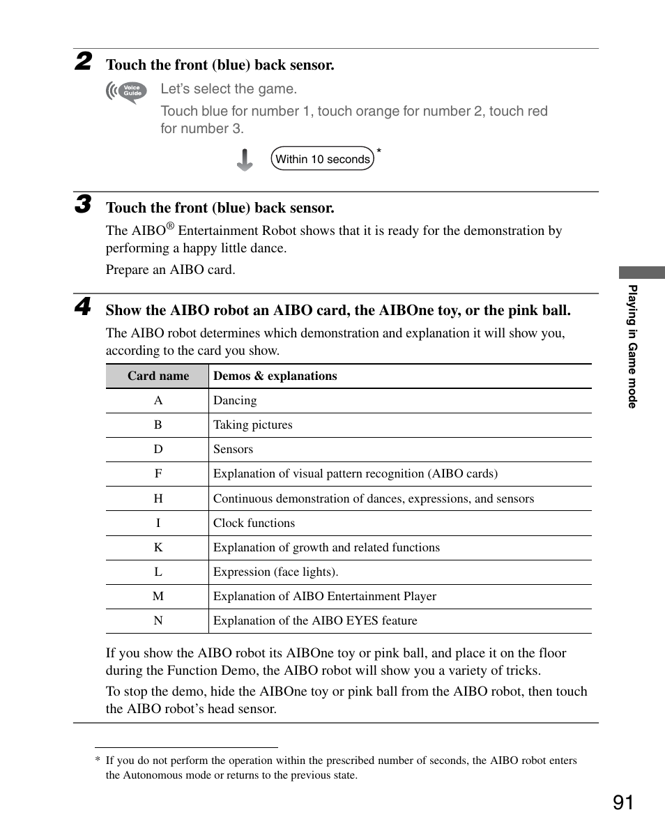 Sony ERS-7M2 User Manual | Page 91 / 140
