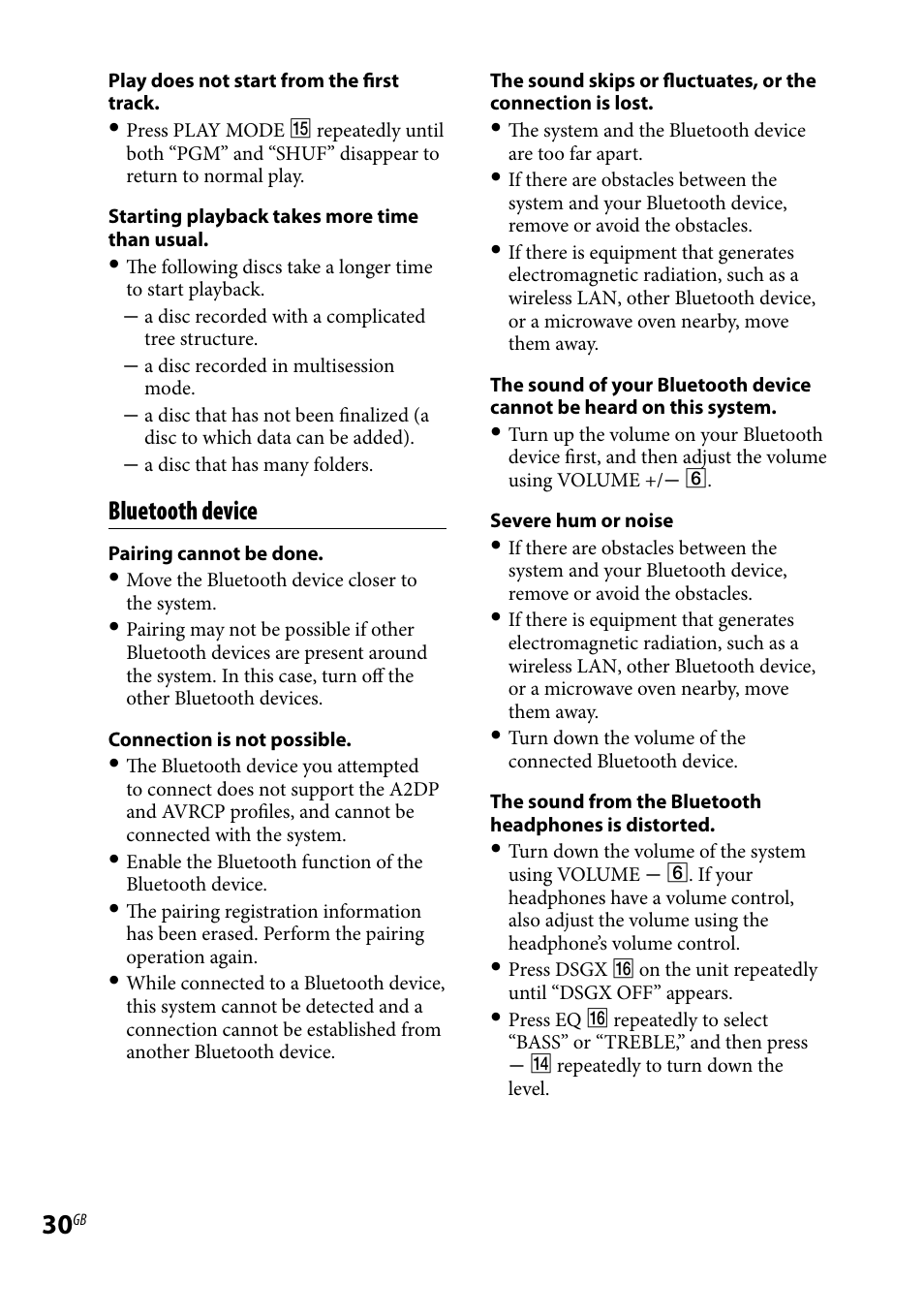 Bluetooth device | Sony CMT-HX7BT User Manual | Page 30 / 40