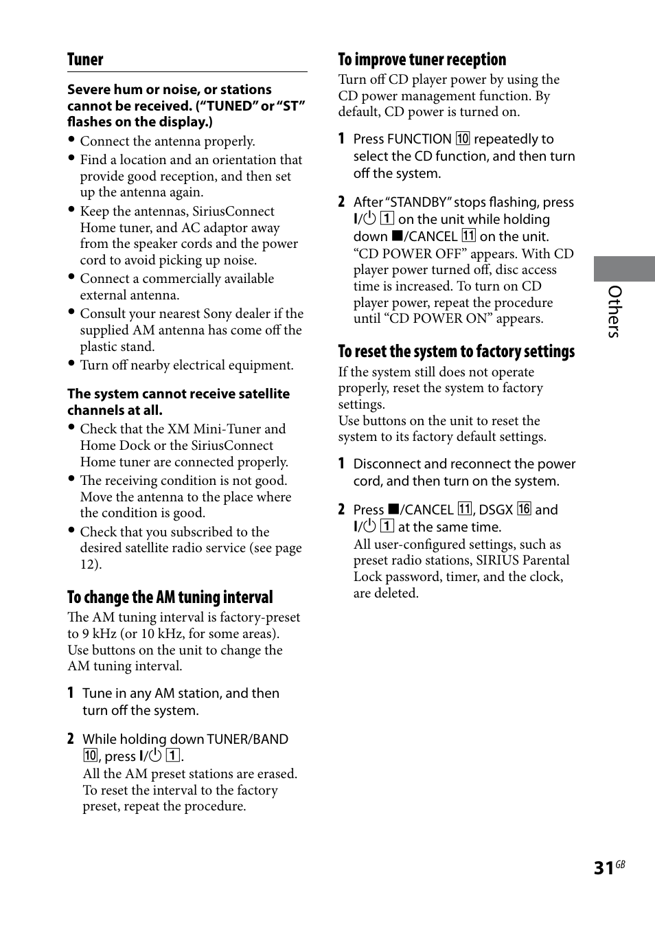 Others tuner | Sony CMT-HX7BT User Manual | Page 31 / 40