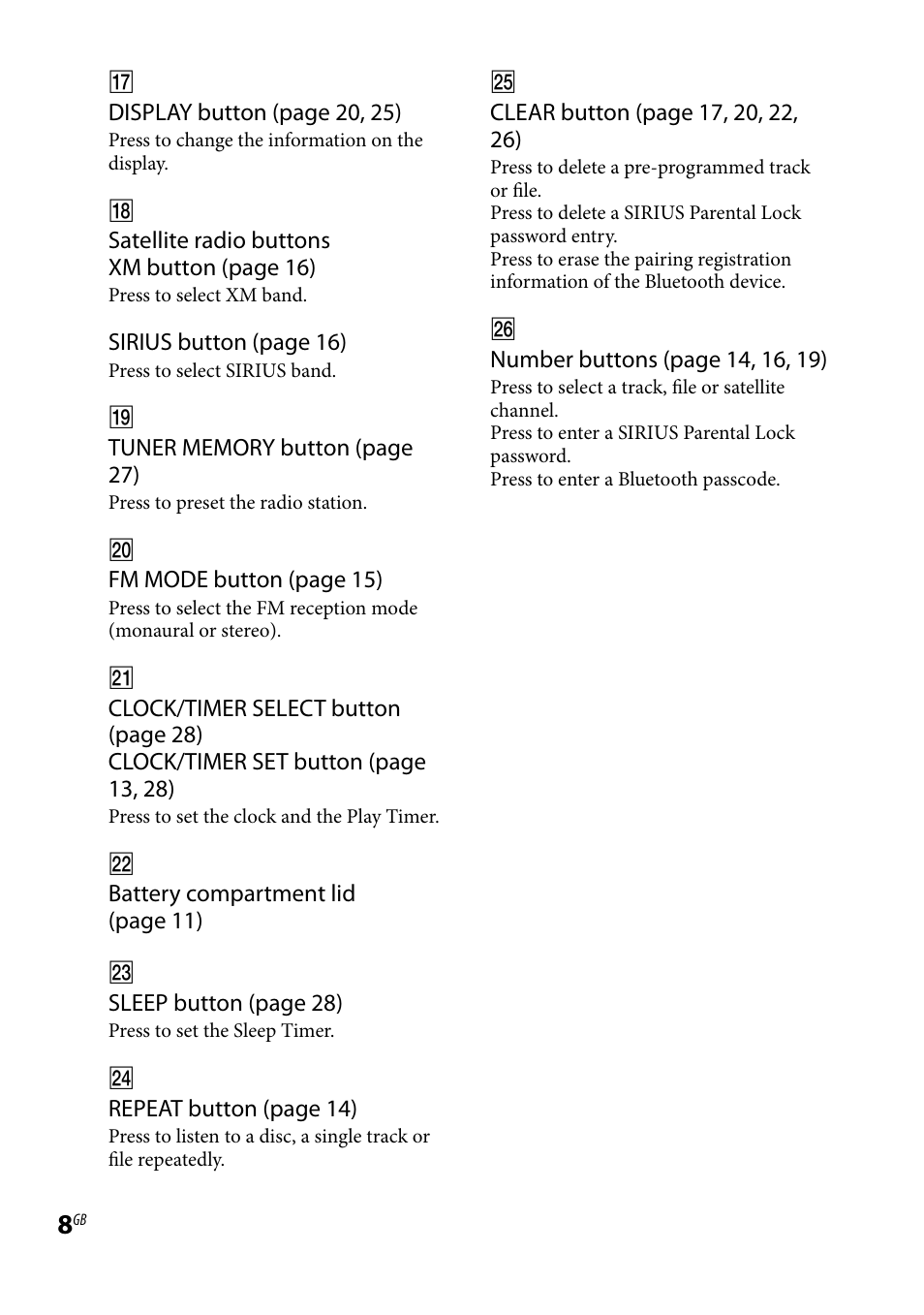 Sony CMT-HX7BT User Manual | Page 8 / 40
