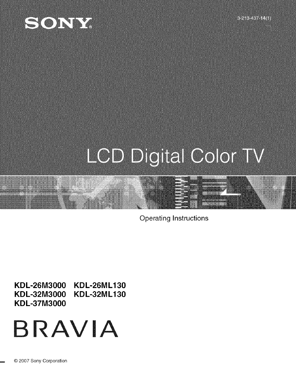 Sony Bravia KDL- 32ML 13fi User Manual | 48 pages