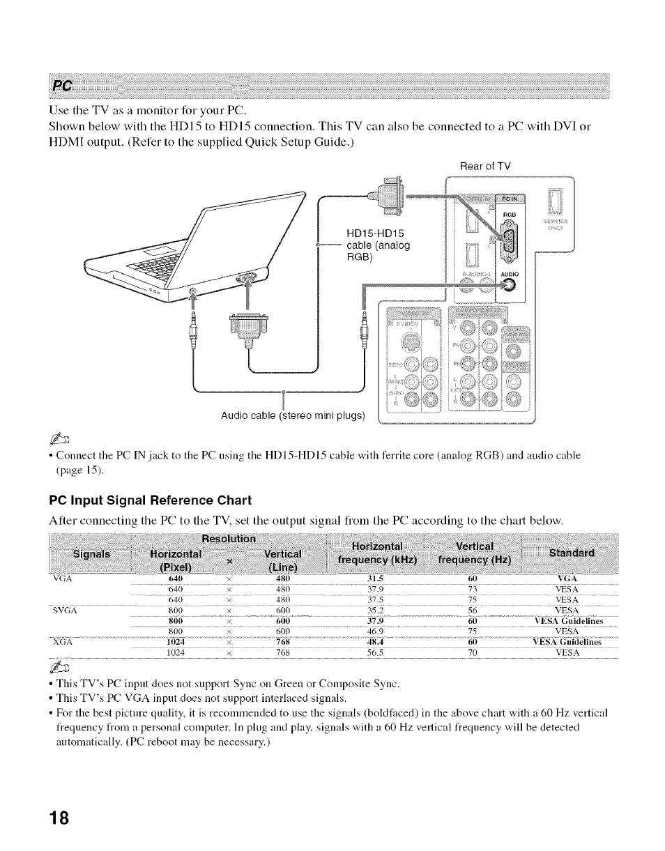 Resolution | Sony Bravia KDL- 32ML 13fi User Manual | Page 18 / 48