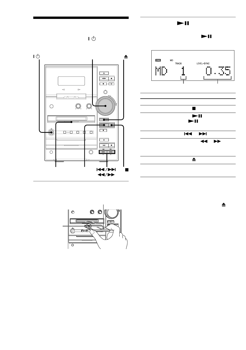 Playing an md | Sony CMT-CP33MD User Manual | Page 14 / 88