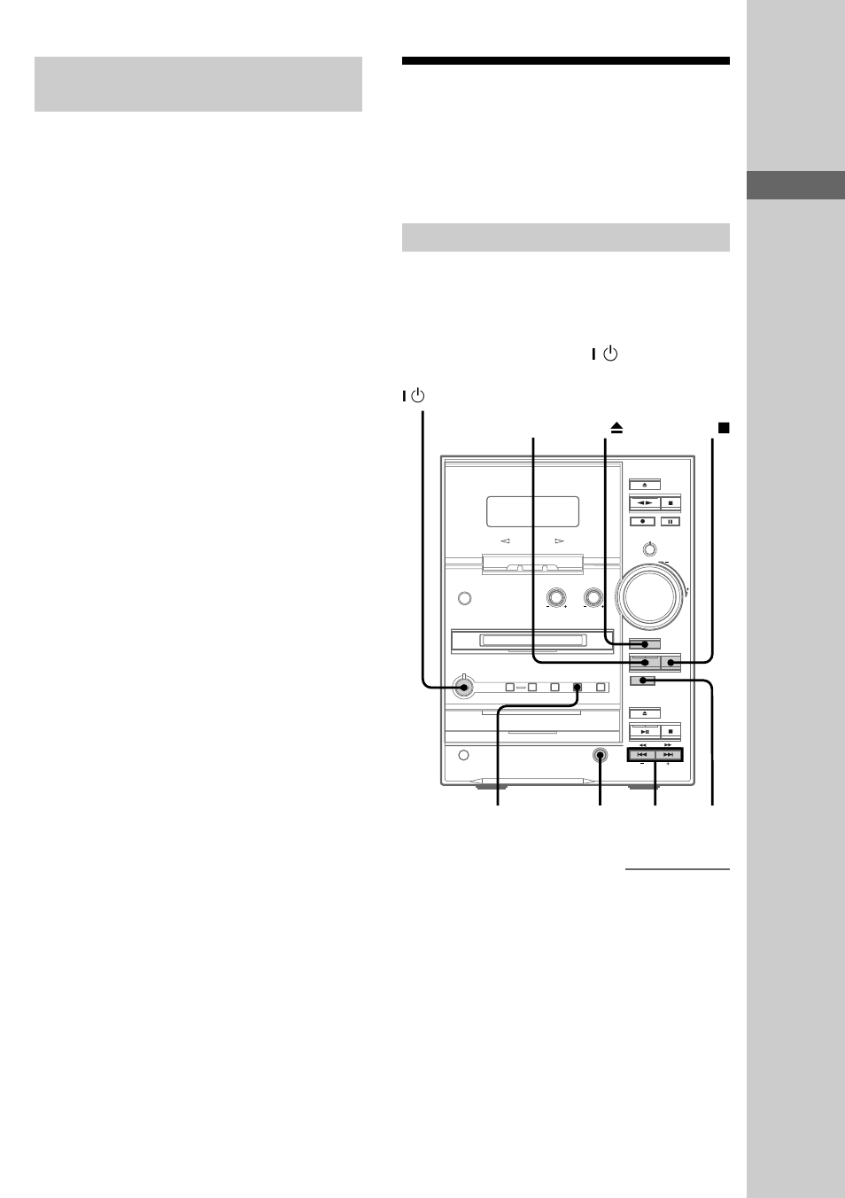 Recording from the radio — manual recording, Recording from the radio, Listening to non-preset radio stations | Recording on an md | Sony CMT-CP33MD User Manual | Page 19 / 88