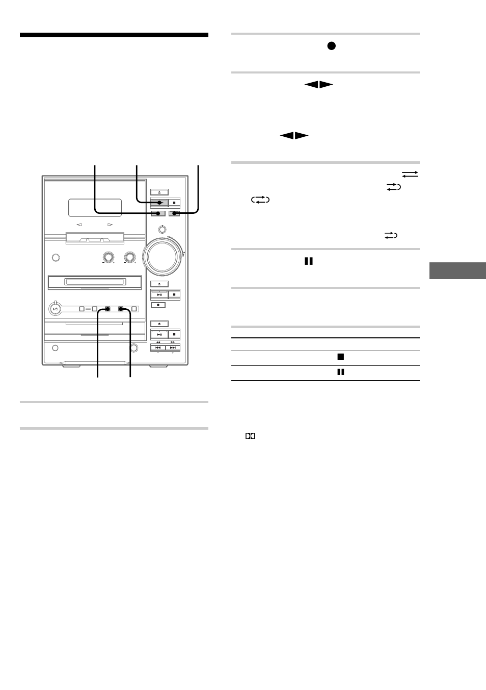 Recording on a tape manually — manual recording, Recording on a tape manually | Sony CMT-CP33MD User Manual | Page 61 / 88