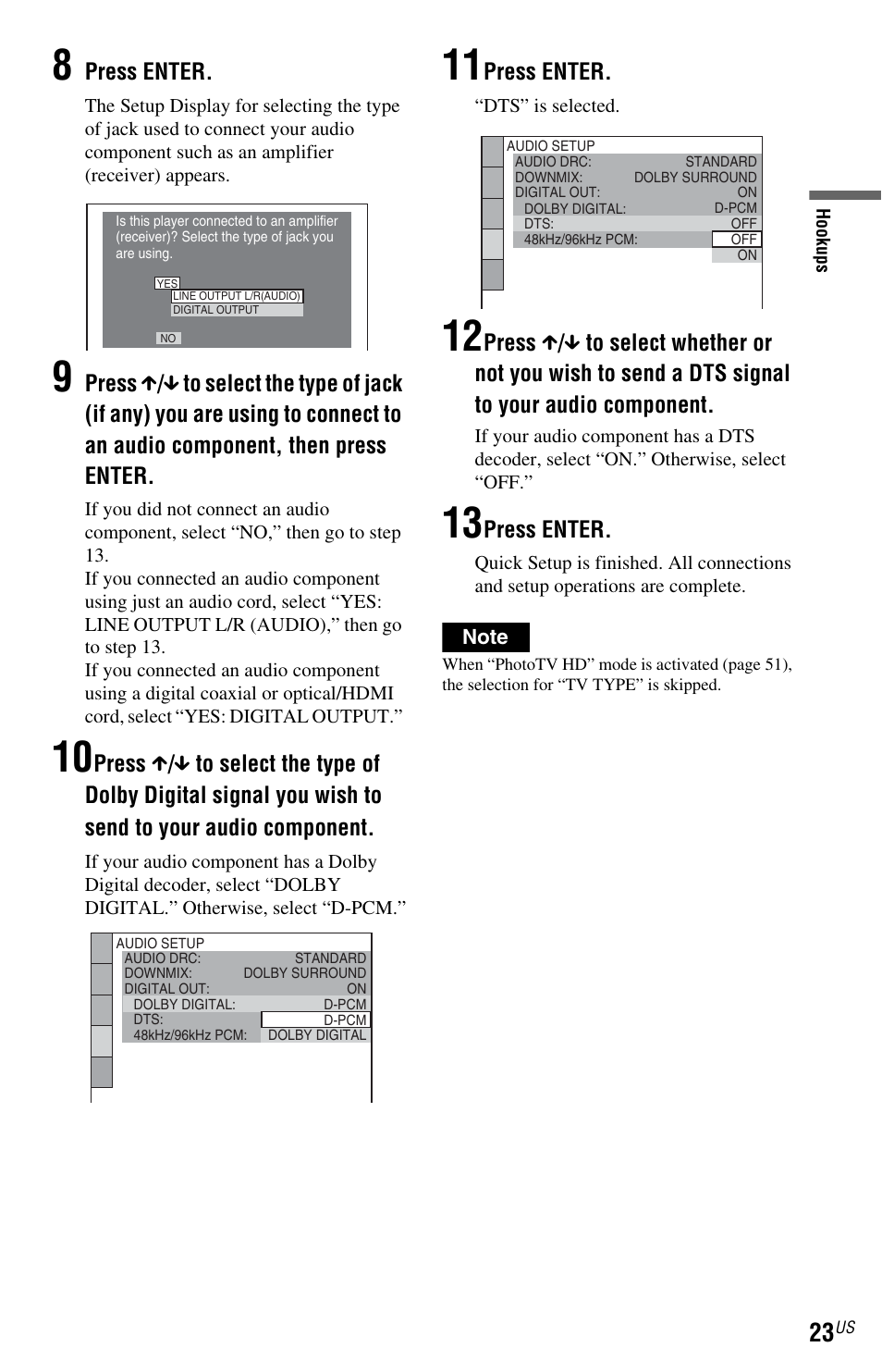 Press enter | Sony DVP-NC800H User Manual | Page 23 / 88
