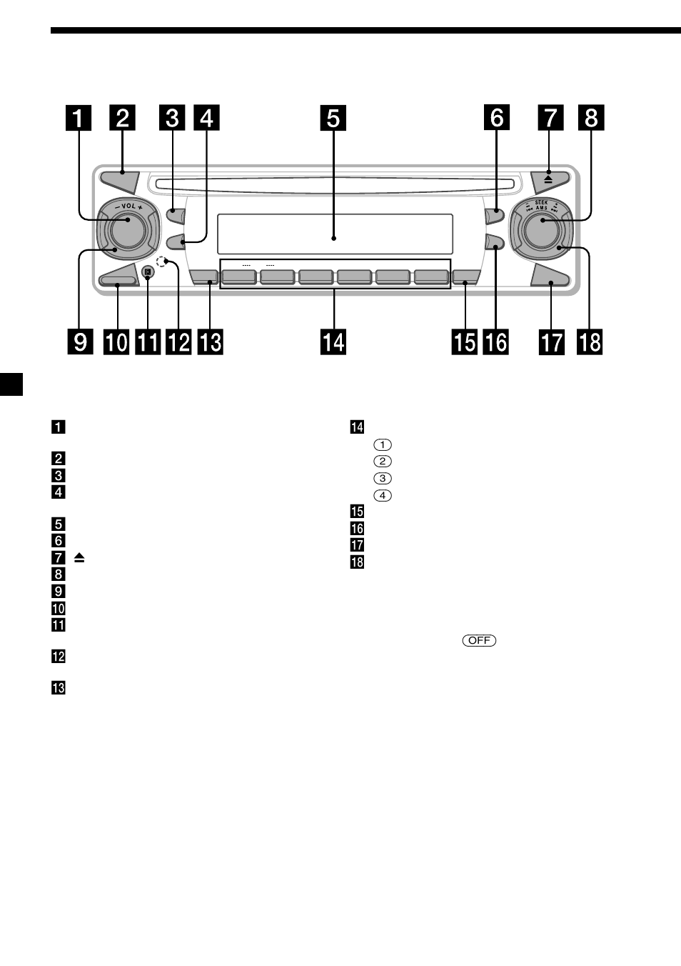 Location of controls, 4location of controls | Sony CDX-CA580X User Manual | Page 4 / 40