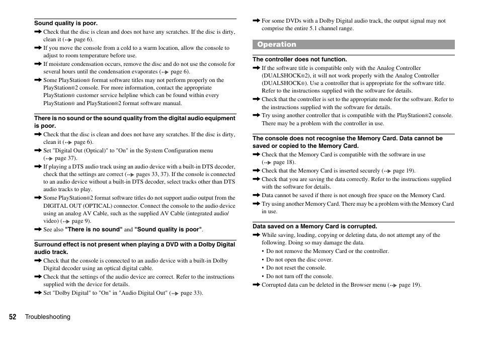 Sony SCPH-75002 User Manual | Page 52 / 56