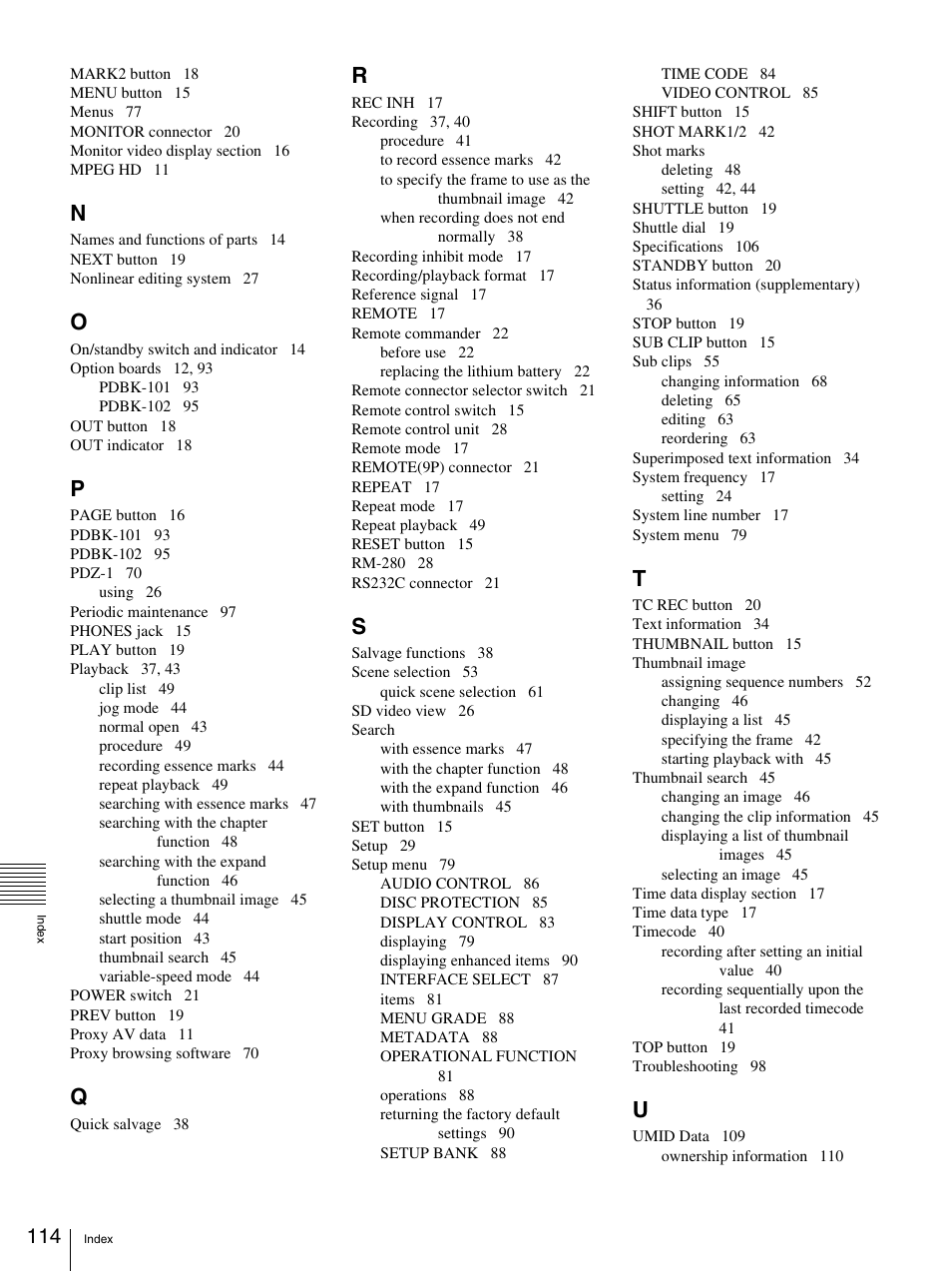 Sony PDW-F30 User Manual | Page 114 / 115