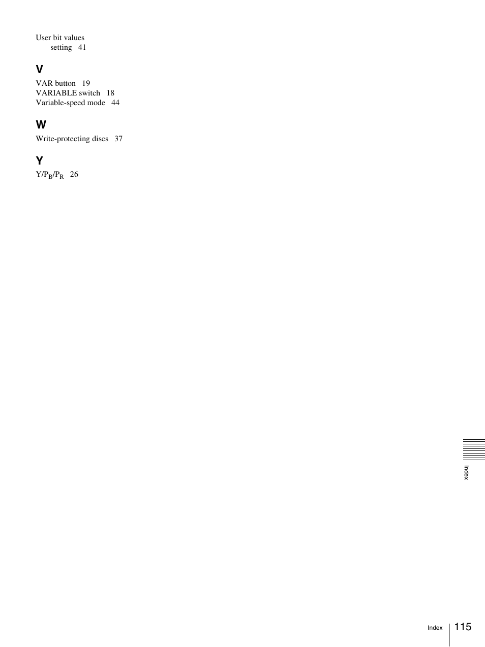 Sony PDW-F30 User Manual | Page 115 / 115