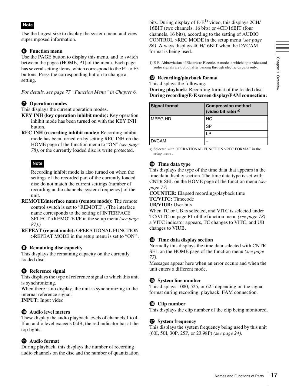 Sony PDW-F30 User Manual | Page 17 / 115
