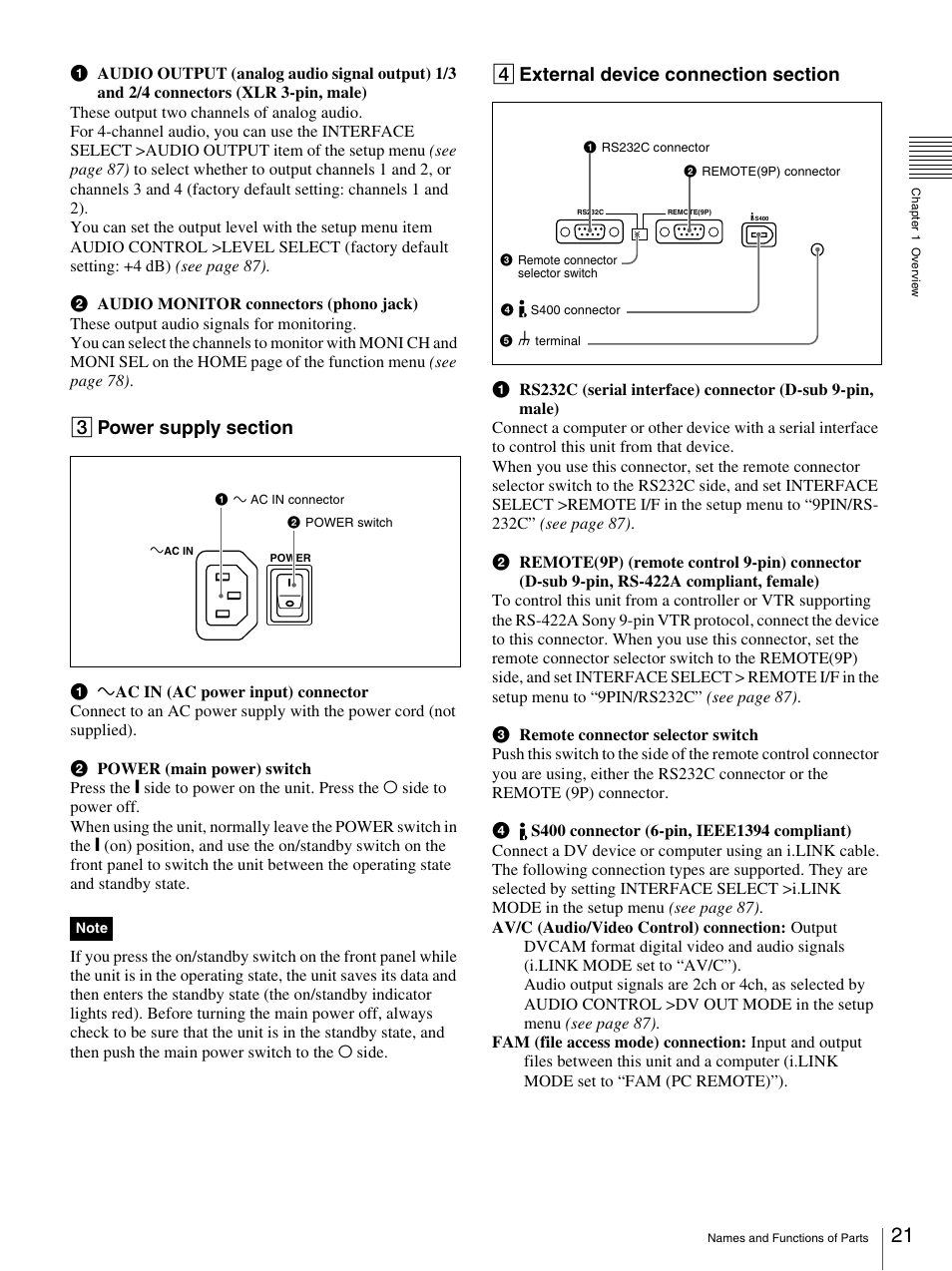 Sony PDW-F30 User Manual | Page 21 / 115