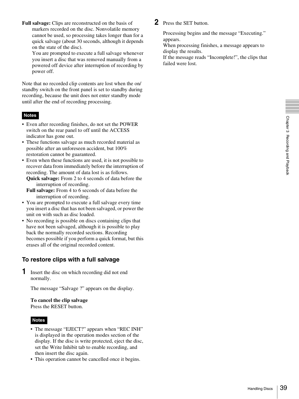 Sony PDW-F30 User Manual | Page 39 / 115