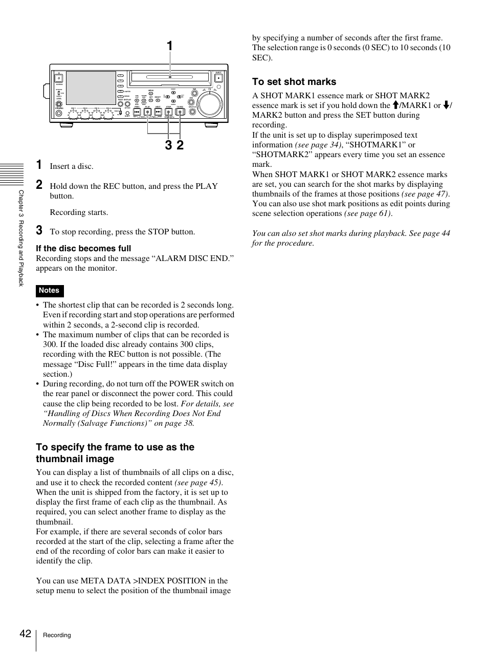 Insert a disc | Sony PDW-F30 User Manual | Page 42 / 115
