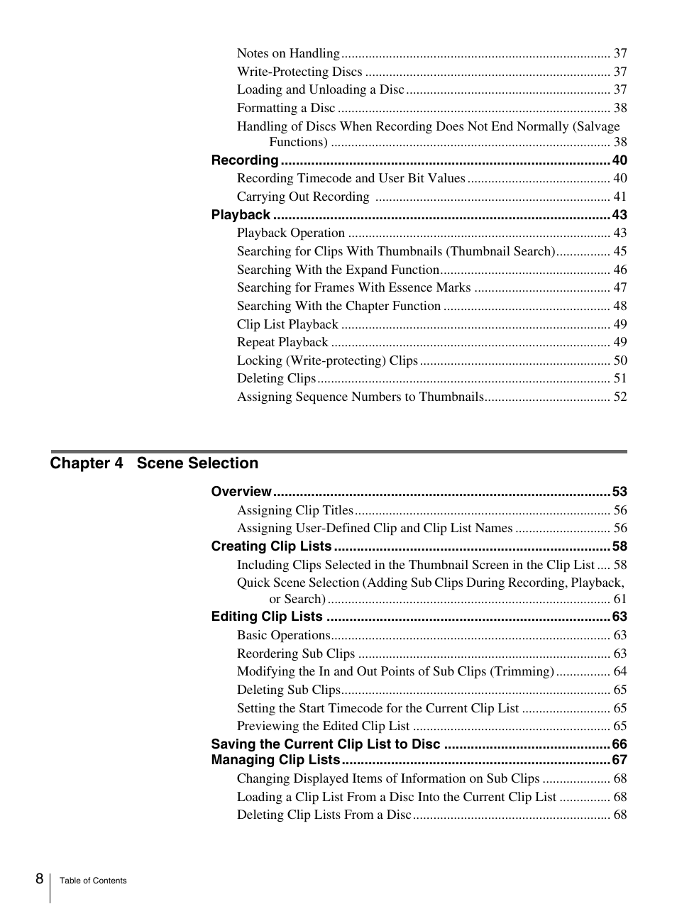 Sony PDW-F30 User Manual | Page 8 / 115