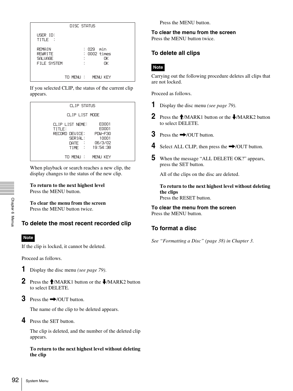 Sony PDW-F30 User Manual | Page 92 / 115