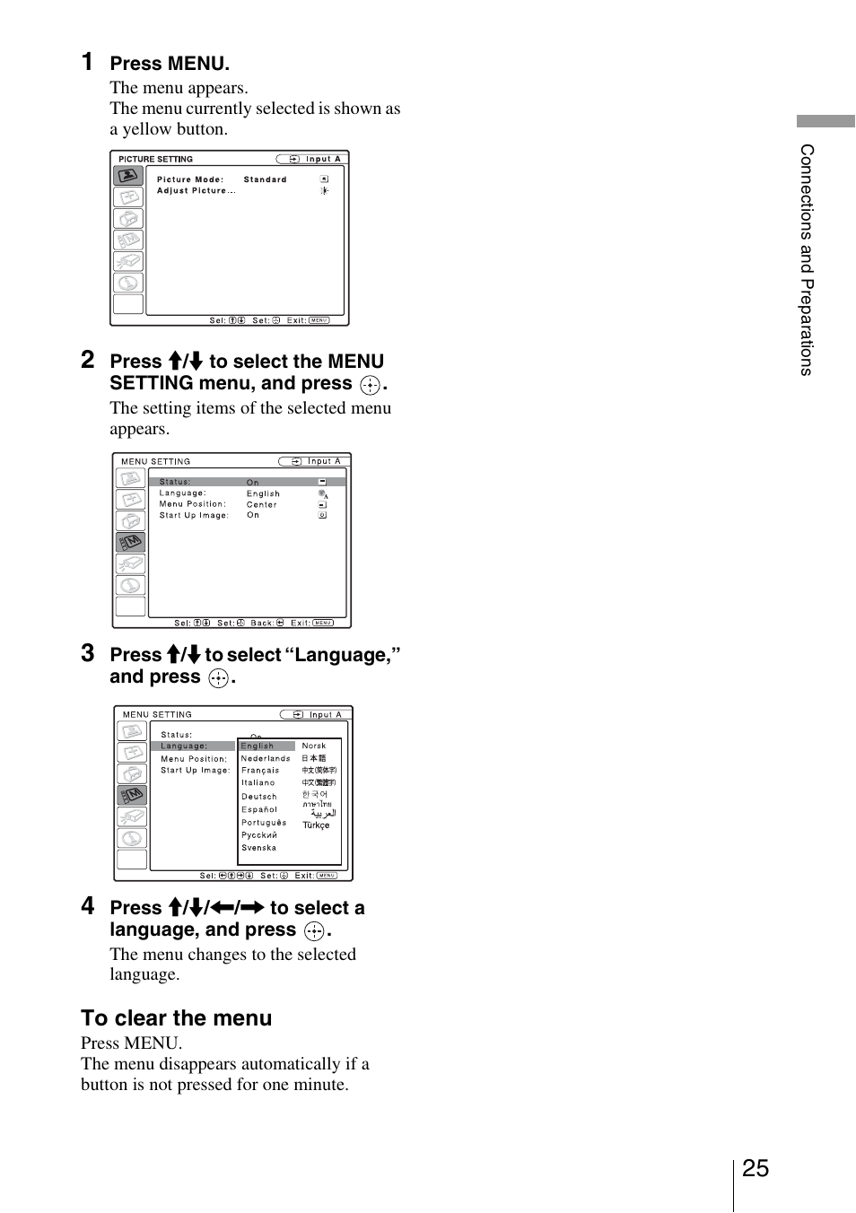 Sony VPL-BW5 User Manual | Page 25 / 64