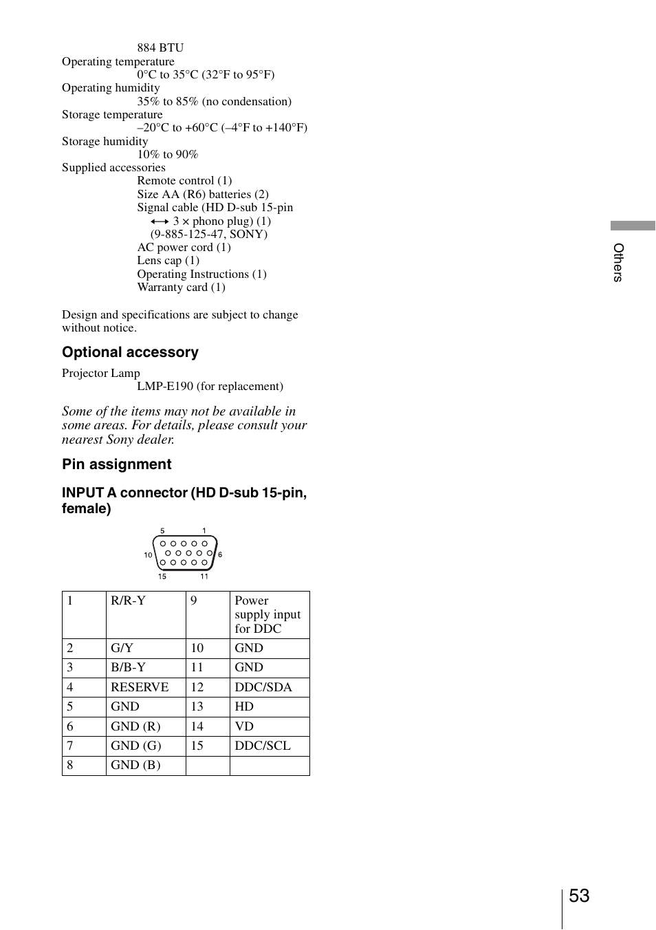 Sony VPL-BW5 User Manual | Page 53 / 64