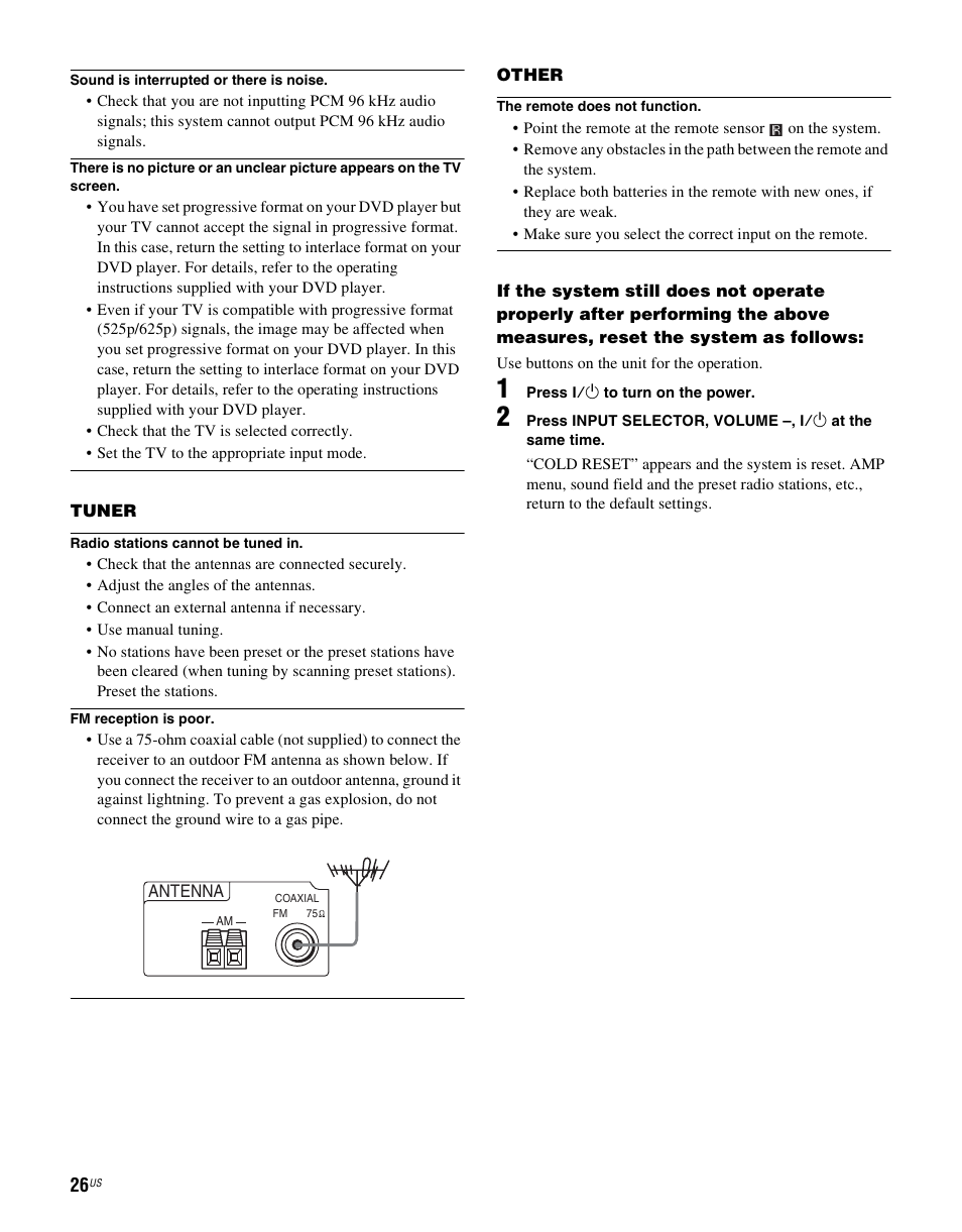 Sony RHTG2000 User Manual | Page 26 / 36