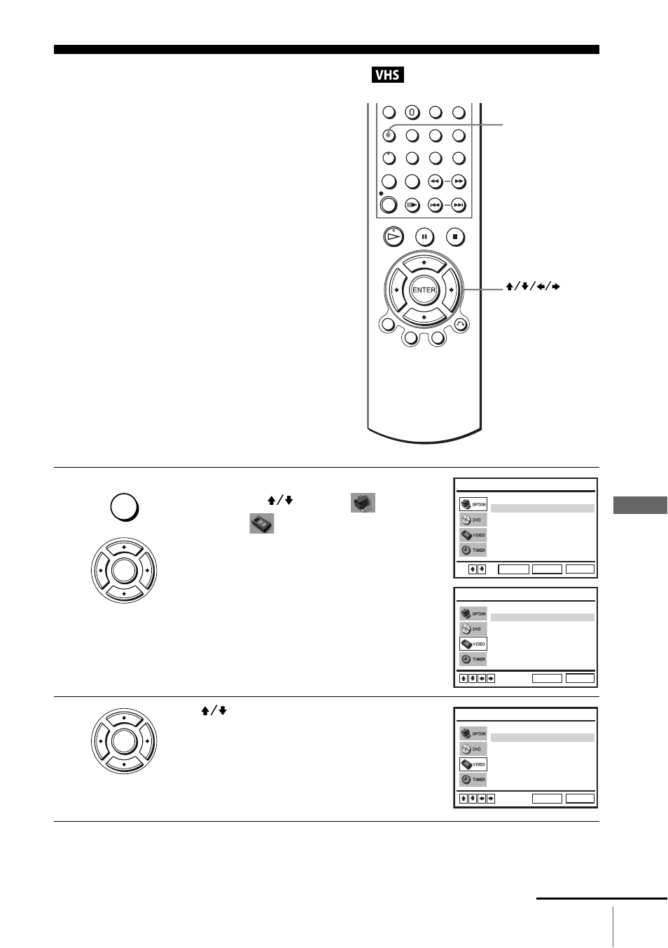 Changing menu options, Press v/v to select the option to change | Sony SLV-D910B User Manual | Page 105 / 128