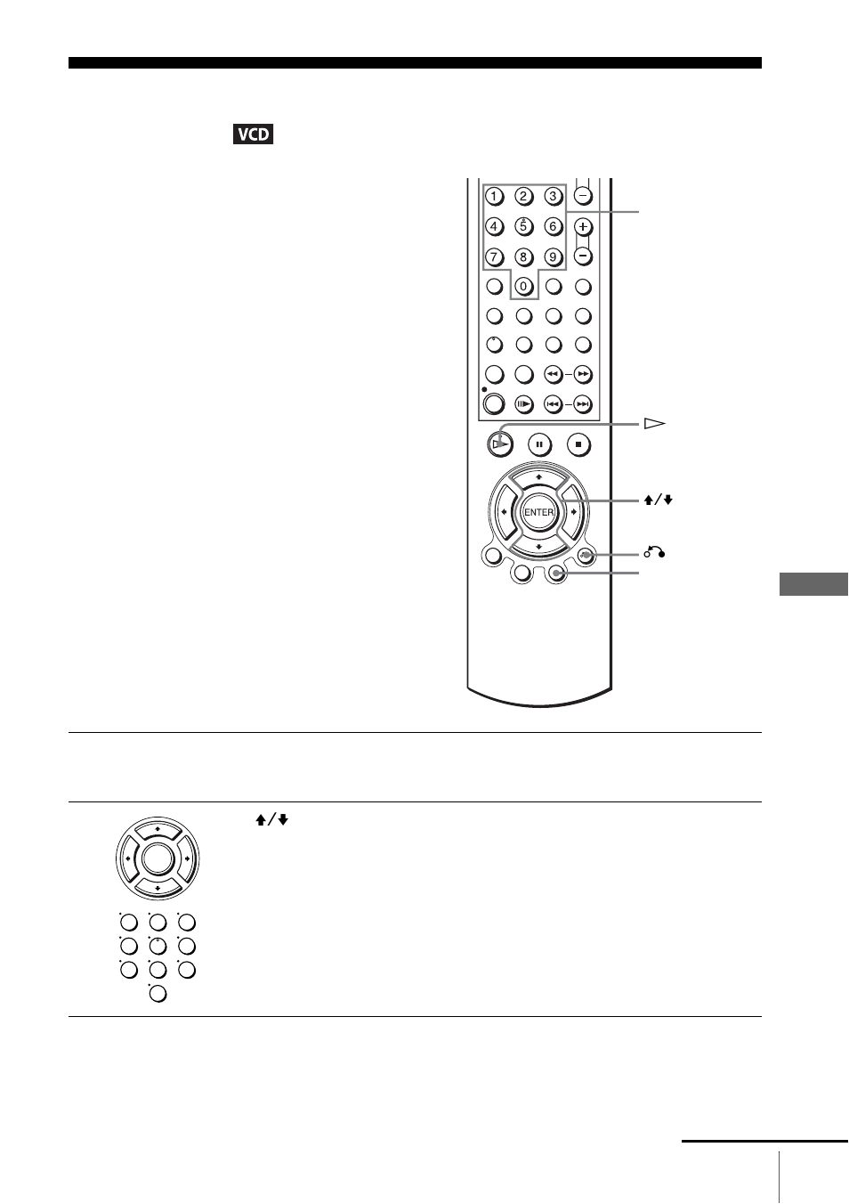 Playing video cds with “menu oui/non” functions, Play | Sony SLV-D910B User Manual | Page 93 / 128
