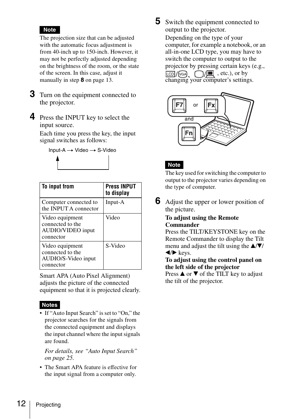 Sony VPL-CS20 User Manual | Page 12 / 46