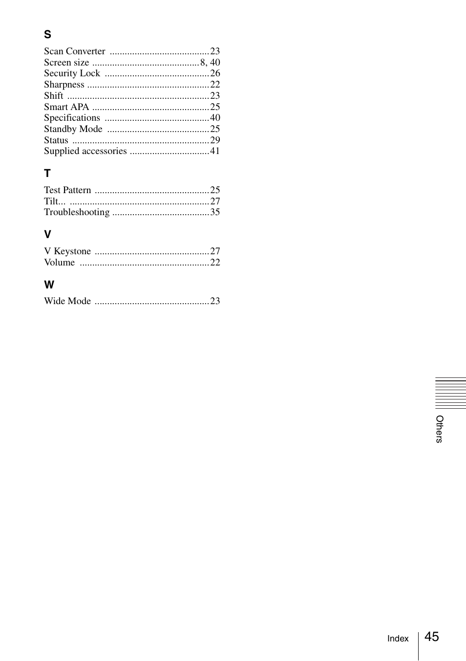 Sony VPL-CS20 User Manual | Page 45 / 46