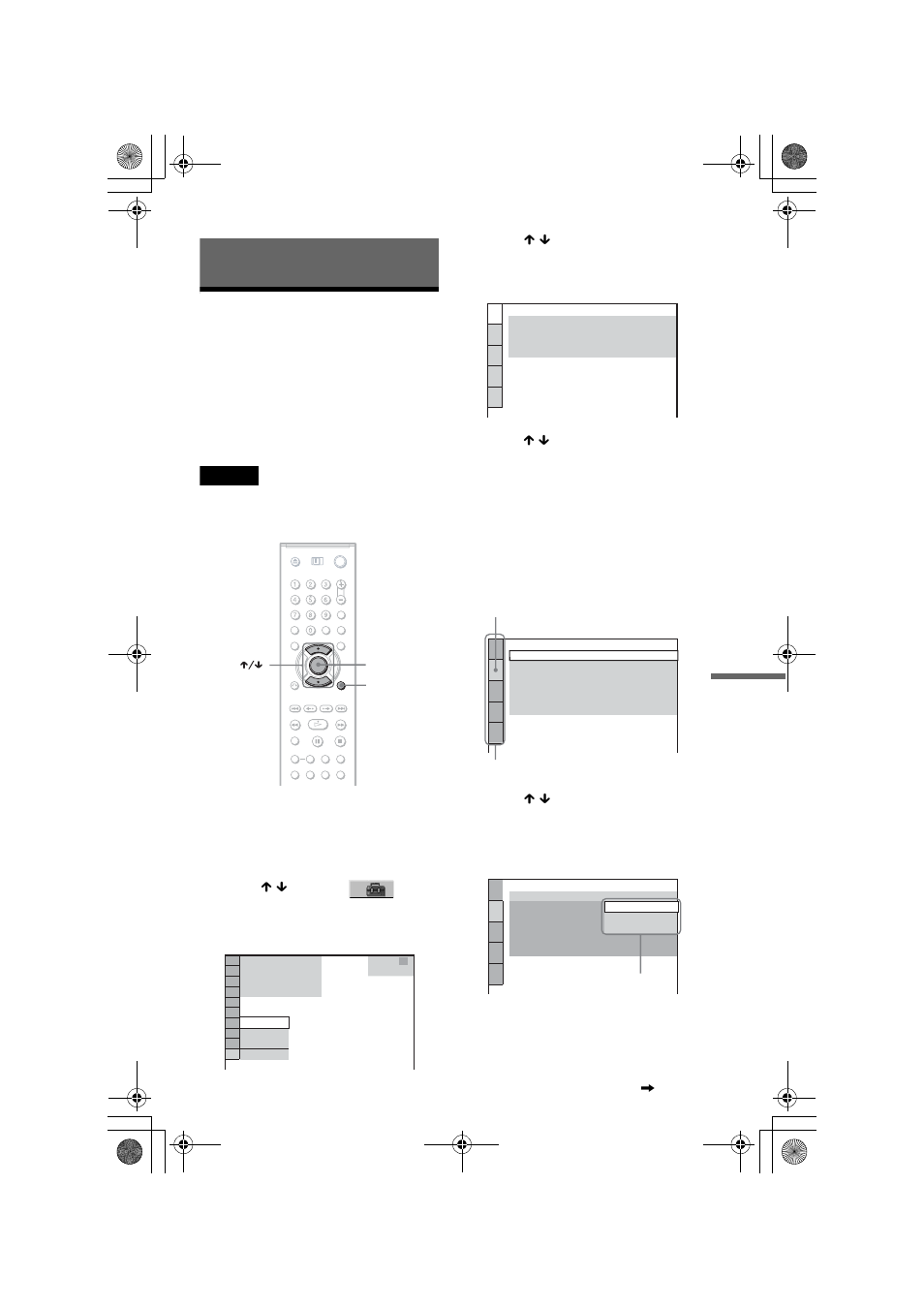 L0 - settings and adjustments, L1 - using the setup display, Settings and adjustments | Using the setup display | Sony DVP-NC80V User Manual | Page 65 / 84