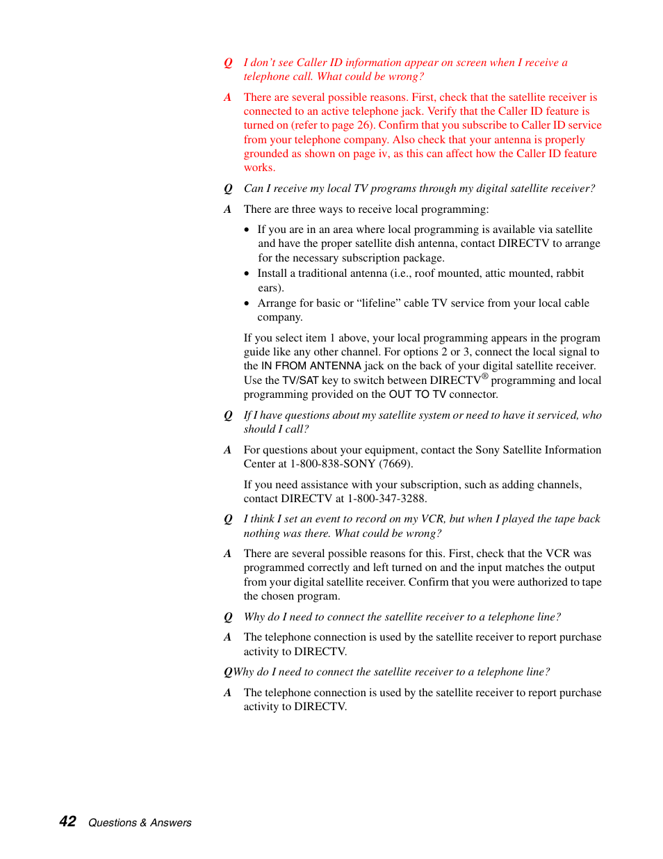 Sony SAT-A65A User Manual | Page 50 / 61