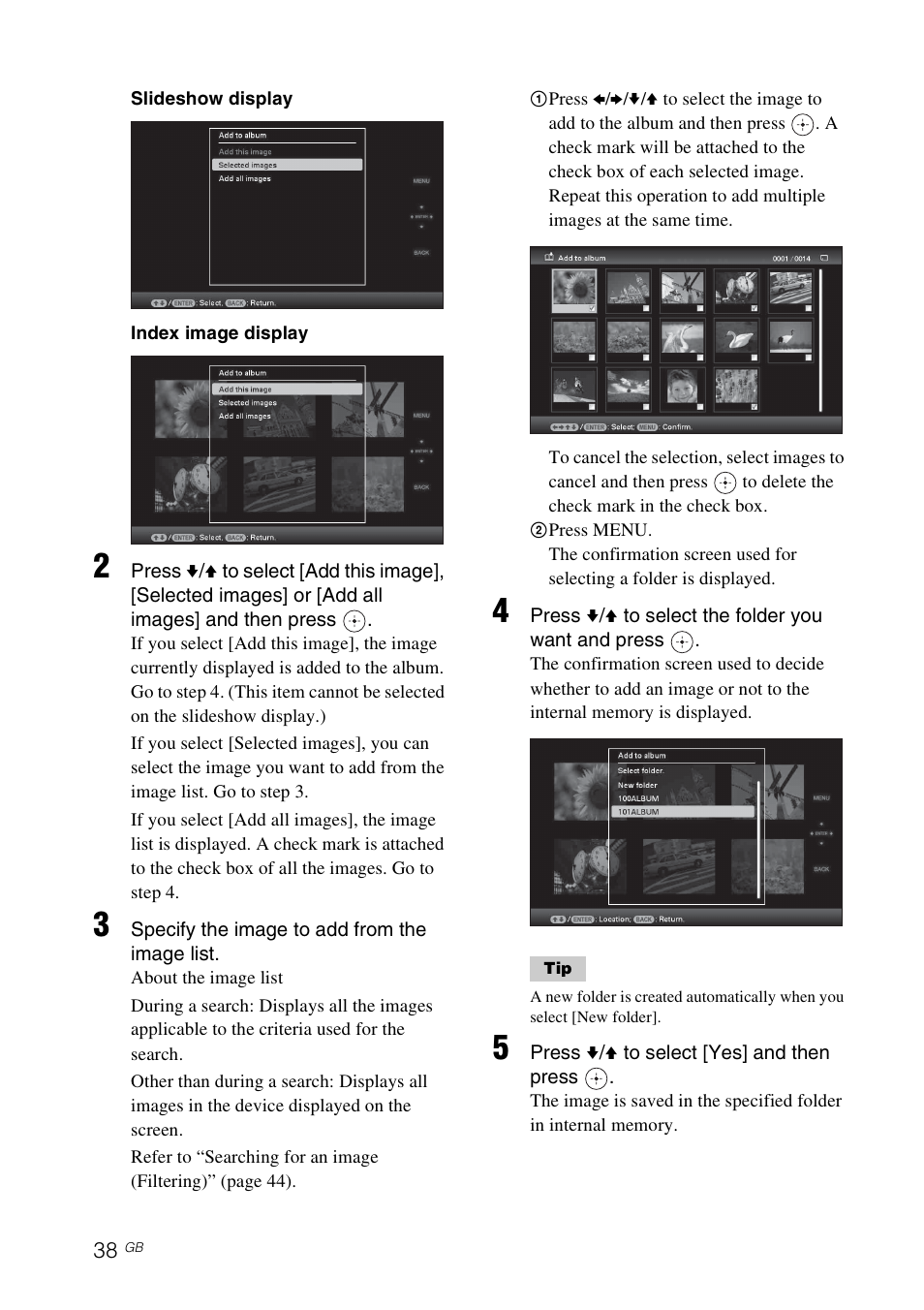 Sony DPF-V800 User Manual | Page 38 / 88