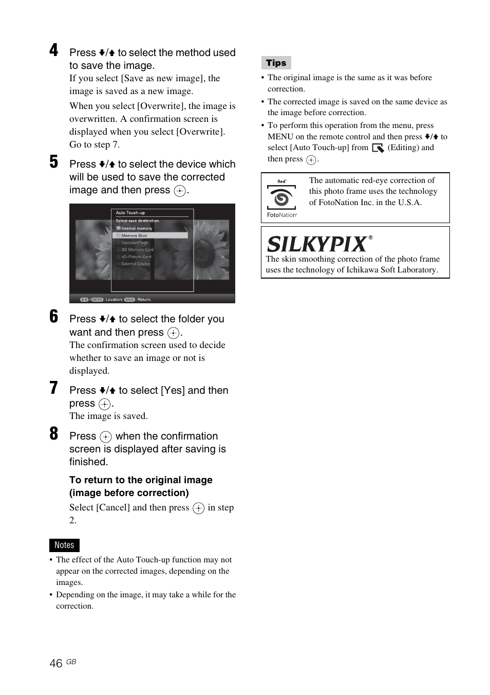 Sony DPF-V800 User Manual | Page 46 / 88