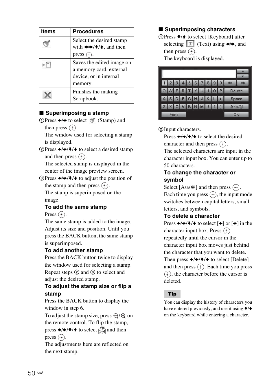 Sony DPF-V800 User Manual | Page 50 / 88