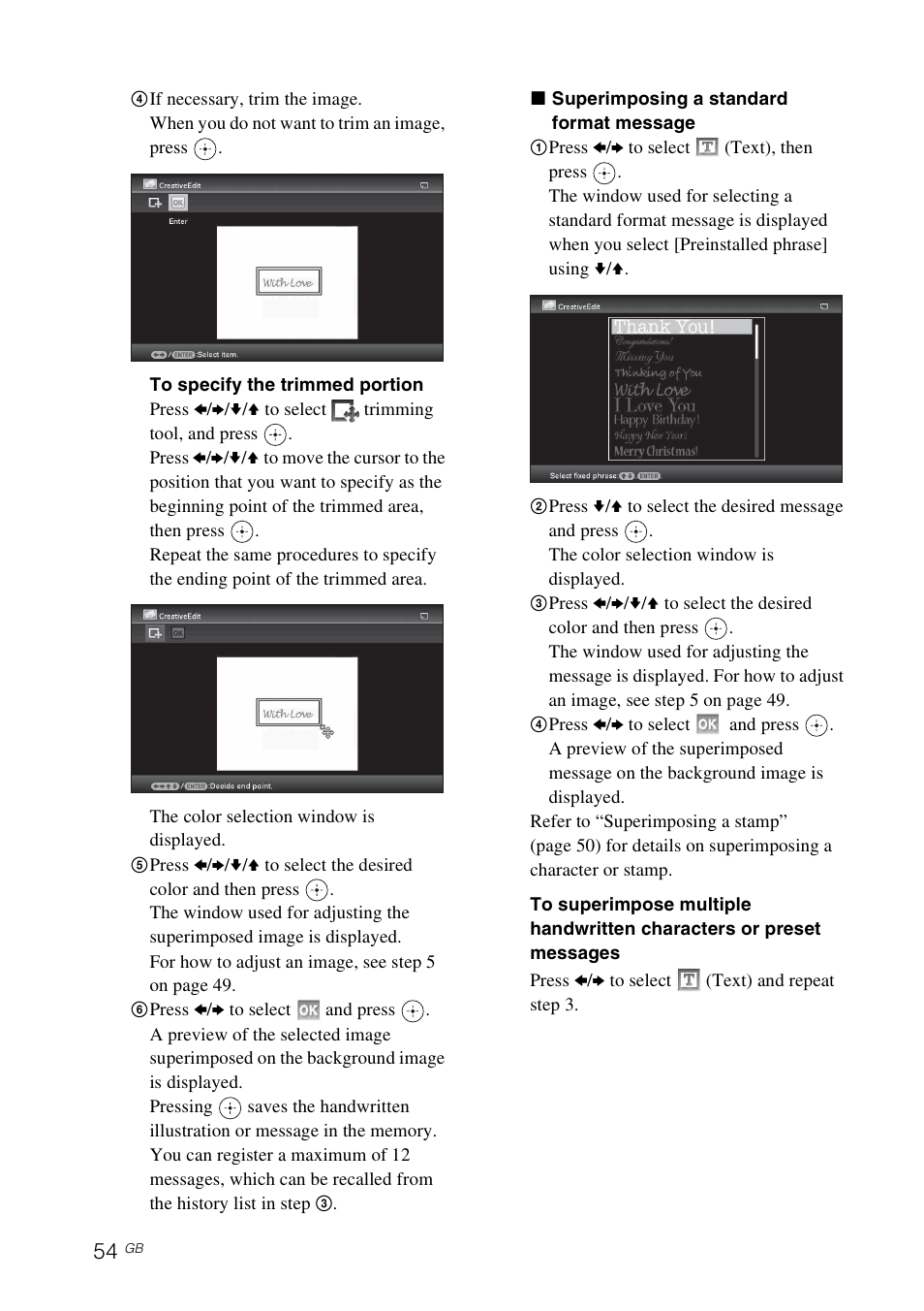 Sony DPF-V800 User Manual | Page 54 / 88