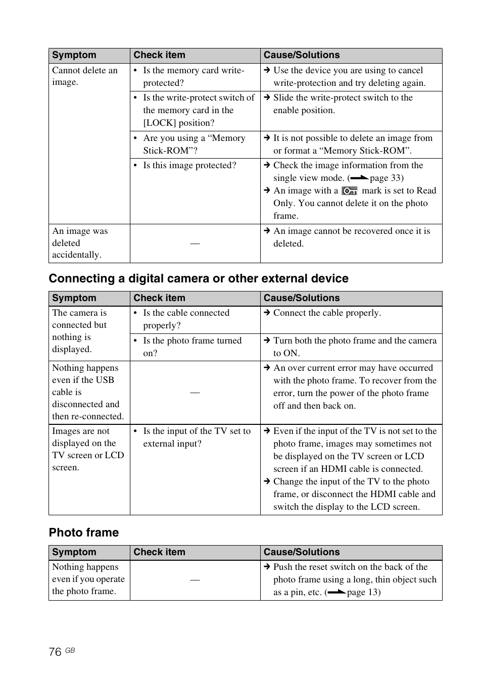 Sony DPF-V800 User Manual | Page 76 / 88