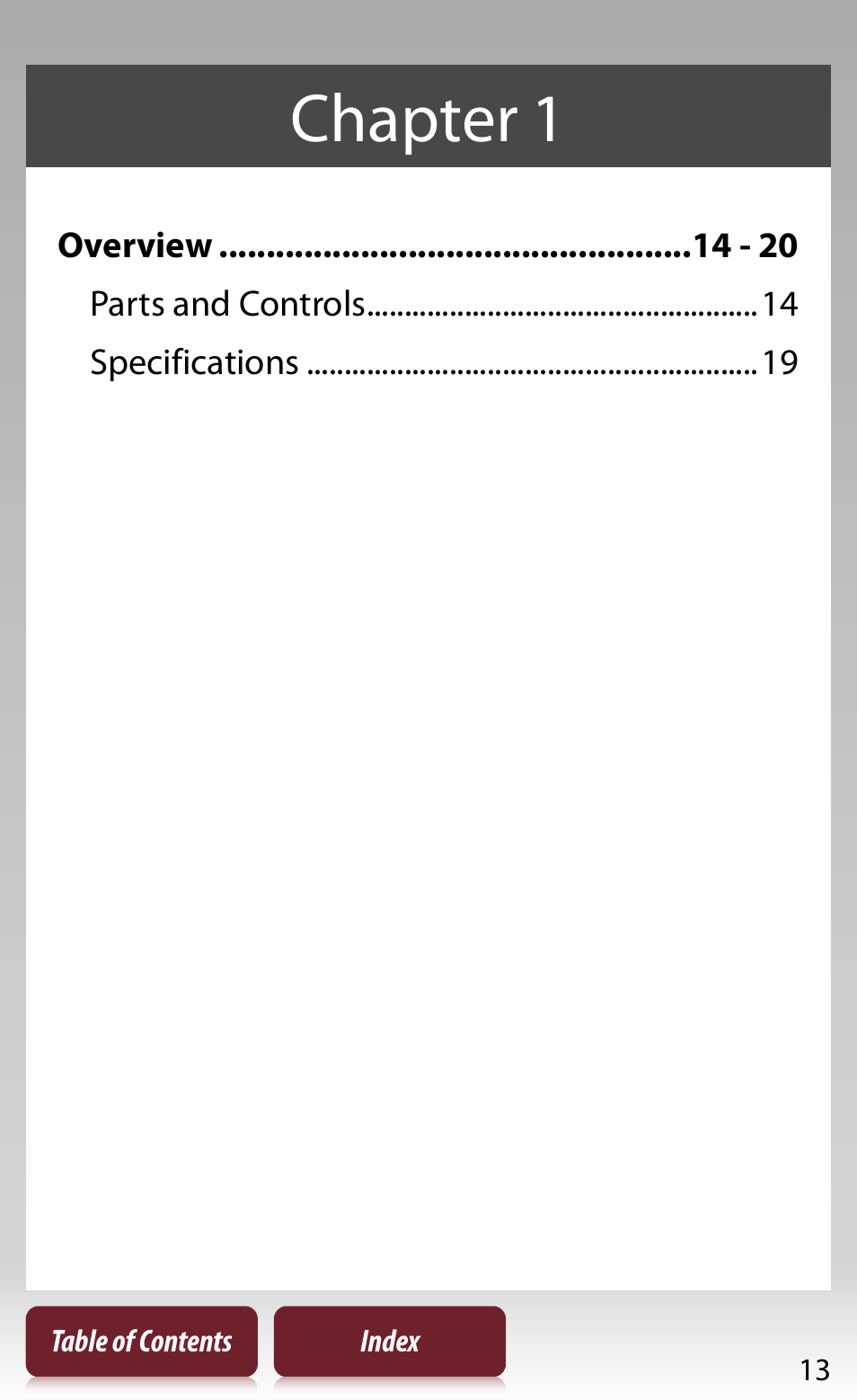 Chapter 1 | Sony Reader PRS-950 User Manual | Page 13 / 180