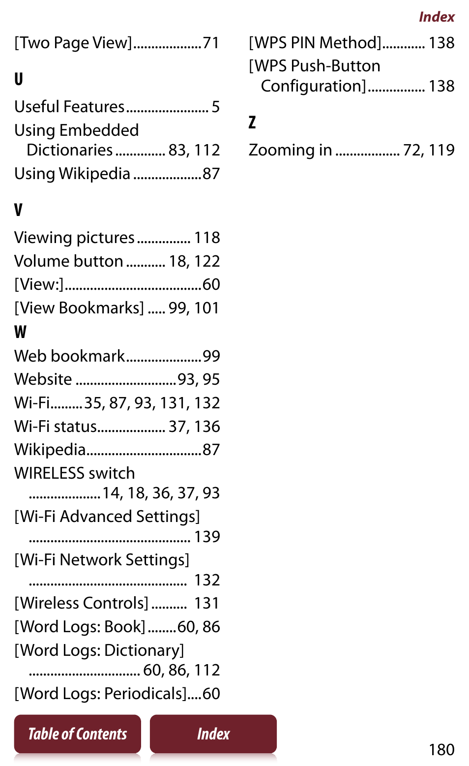 Sony Reader PRS-950 User Manual | Page 180 / 180