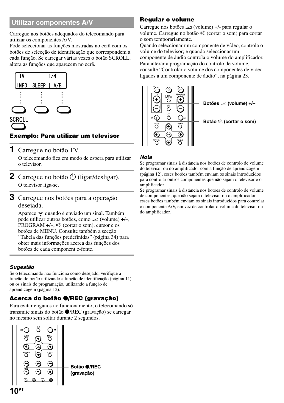 Utilizar componentes a/v | Sony RM-VL1400T User Manual | Page 98 / 180