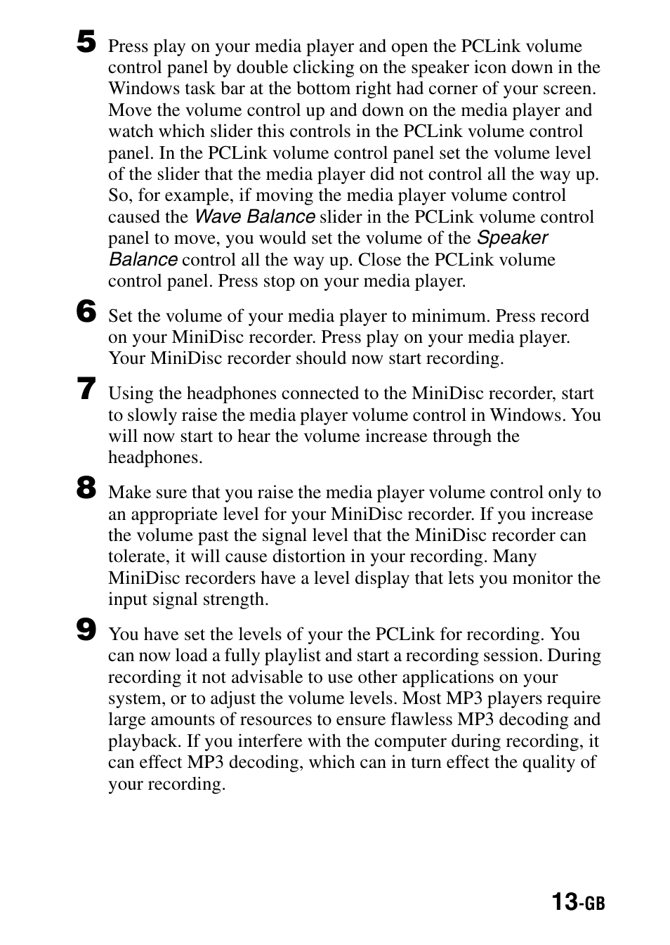 Sony PCLink User Manual | Page 13 / 76