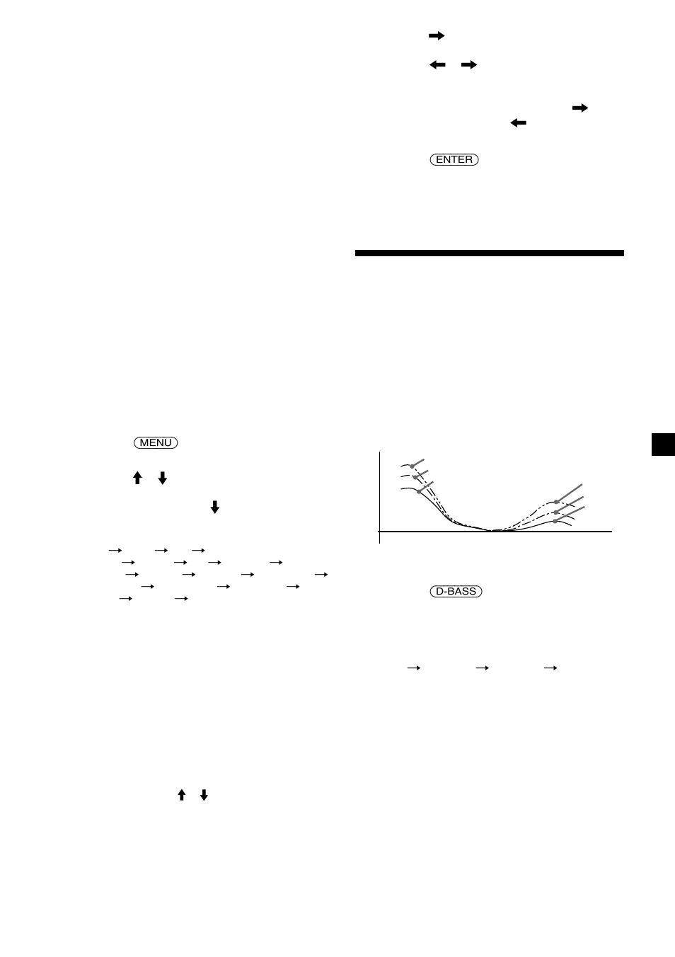 Refuerzo de los graves, Snd (sonido), D-bass (sólo cdx-m600) | Ajuste de la curva de graves | Sony CDX-M600 User Manual | Page 103 / 116