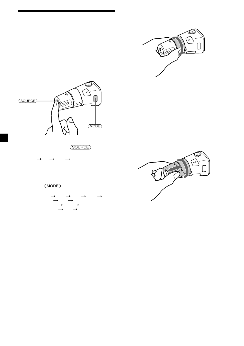 Using the rotary commander | Sony CDX-M600 User Manual | Page 24 / 116
