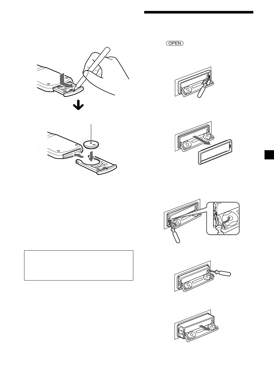 Dismounting the unit | Sony CDX-M600 User Manual | Page 33 / 116