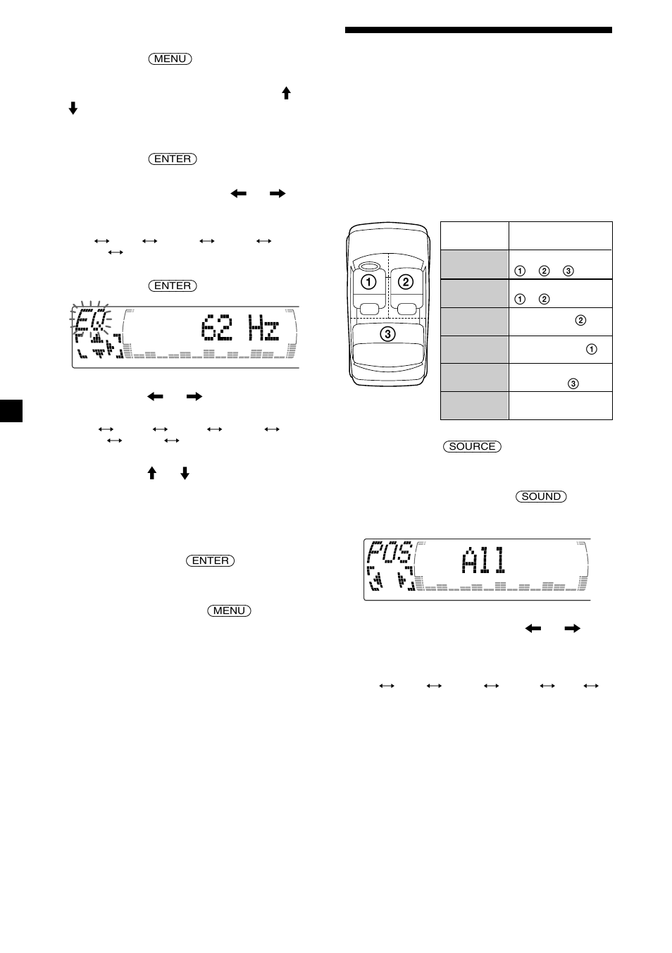 20 sélection de la position d’écoute | Sony CDX-M600 User Manual | Page 58 / 116