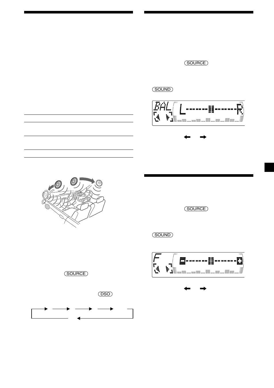 21 réglage de la balance (bal), Réglage de la balance avant/arrière, Sélection d’un menu de niveau sonore | Sony CDX-M600 User Manual | Page 59 / 116