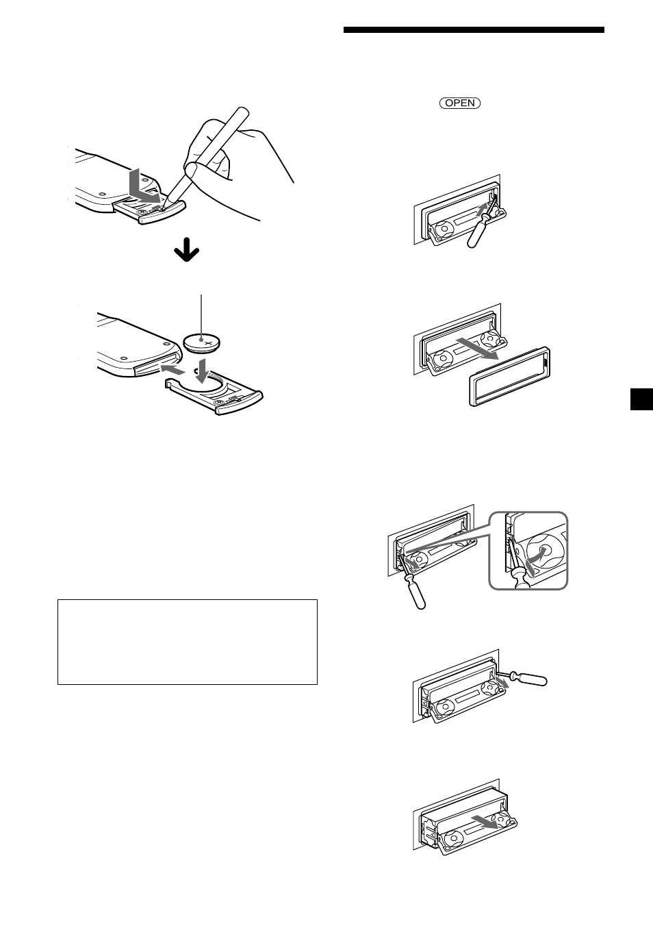 Démontage de l’appareil | Sony CDX-M600 User Manual | Page 71 / 116