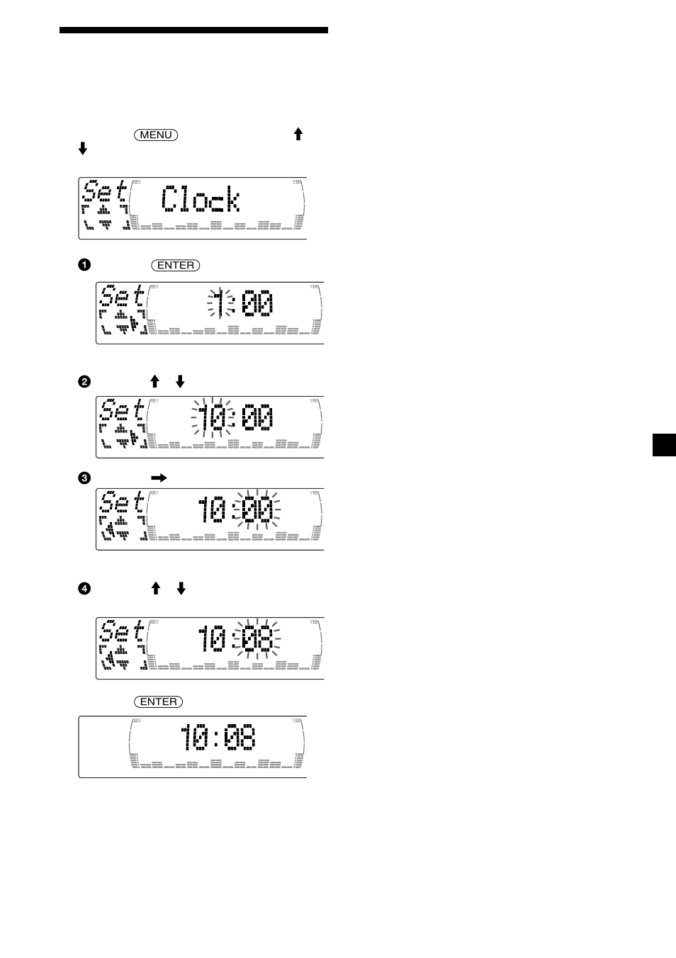 9ajuste del reloj | Sony CDX-M600 User Manual | Page 85 / 116