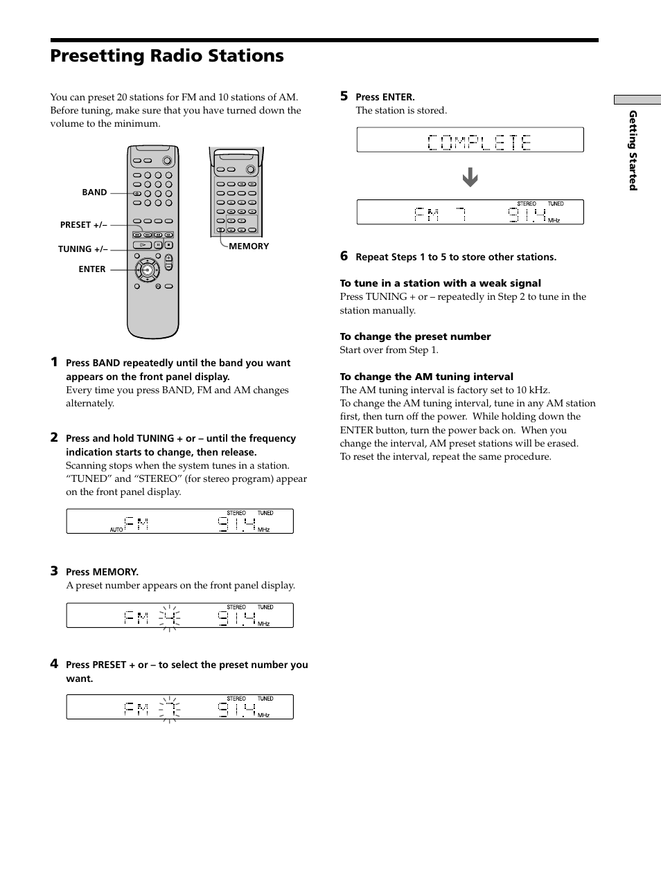 Presetting radio stations, Presetting radio stations 17 | Sony DAV-S300 User Manual | Page 17 / 68
